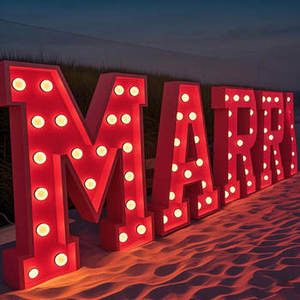 Lettere Luminose LED Personalizzate da 3-4 Piedi per Matrimoni, Decorazione Gigante per 'Sposami' in 3D - Product Image 4
