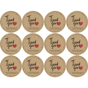 120 unids/lote gracias con pegatina de sellado de corazón <span class=keywords><strong>para</strong></span> decoración de regalo DIY embalaje <span class=keywords><strong>para</strong></span> hornear pegatinas de decoración de vidrio etiqueta personalizada - Product Image 4