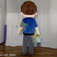 Funtoys Costume de mascotte personnalisé pour homme et garçon, col blanc, dessin animé Macotte en peluche pour adulte.