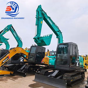 Excavatrice compacte d'occasion Kobelco SK75-8 de 7 tonnes, capacité de montée de 70 %, vitesse de déplacement de 5,3 km/h, cabine confortable, utilisation facile, équipement de terrassement - Product Image 1