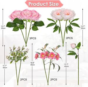 Wholesale High Quality 3 Heads <b>Artificial</b> Silk <b>Peony</b> Flowers for Wedding Party Home Flower Arrangement Decoration - Product Image 2