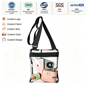 BSCI Custom <strong>Festival</strong> Gift <strong>Women</strong> Stadium Cross Body <strong>Bag</strong> Small PVC Neck <strong>Bag</strong> Clear Crossbody Purse <strong>Bag</strong> - Product Image 1