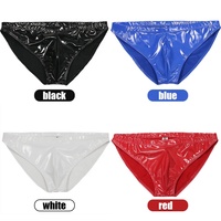 Sous-vêtements pour hommes, slips taille basse, effet mouillé, latex, caoutchouc, culottes en PVC, justaucorps, boxers, string en cuir, costume fétiche, lingerie masculine