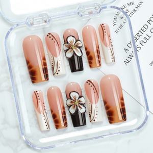 Haute qualité 3D fleur à la main <span class=keywords><strong>ongles</strong></span> artificiels Art amovible presse-sur <span class=keywords><strong>faux</strong></span> <span class=keywords><strong>ongles</strong></span> motif carré <span class=keywords><strong>pour</strong></span> doigt en gros - Product Image 6