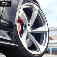 Super Rollers 522M, Llantas de Aleación de Aluminio Forjado de 5 Radios, Color Plata Brillante, Rines Personalizados de Alto Rendimiento para Audi, BMW, Mercedes, de 17 a 24 Pulgadas