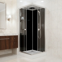 Cabine de douche élégante et cabine de douche autoportante pour suite parentale, cabine de douche en verre trempé carré simple sur mesure