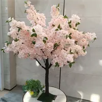 A-1157 Свадебные отделанные маленькой клеткой в стиле дерево сакуры искусственный Крытый цветущее дерево вишни арки 1,5 м белый розовый цветущее дерево вишни