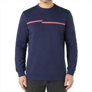 Mens Navy Cotton <b>Sweatshirt</b> <b>Crew</b> <b>Neck</b> Long Sleeve Pullover Casual Streetwear - Product Image 3