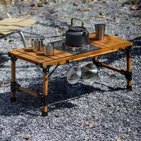 Table de camping pliante moderne en alliage d'aluminium, résistante à l'eau, mobilier d'extérieur modulaire compatible avec le réchaud IGT