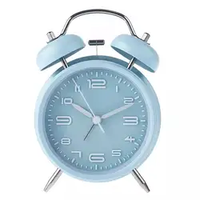 Maßgefertigte 4 Zoll Vintage Metall-Tischuhr Quarzwerk Hochwertige Retro-Design Heimdekoration Geschenk mit Schlummerfunktion