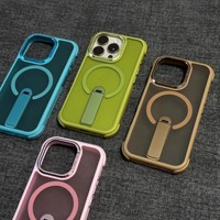   Étui avec support magnétique rotatif, coque respectueuse de la peau pour iPhone 16 Pro Max 15 14