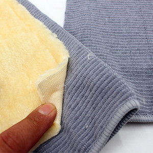 Knee Sleeve With Faux <b>Fur</b> Inner Elastic Fit For Men Motorcycle Sports Warm Protection Length 30cm Width 15cm - Product Image 1