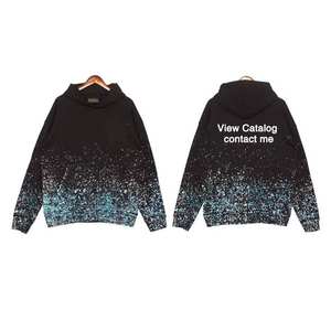 Sweat à capuche pour homme, personnalisé avec logo OEM, respirant, en coton pur, imprimé en mousse, de marque, pour le sport - Product Image 1