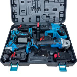 Ensemble d'outils électriques professionnels DN Wholesale Ma Kita, alimentés par <span class=keywords><strong>batterie</strong></span>, kit complet dans une boîte avec 4 batteries et 2 chargeurs - Product Image 1