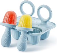 Moule à crème glacée en silicone sans BPA à libération facile, mini plateau à glace pour lait maternel avec bâtons pour soulager la dentition du bébé