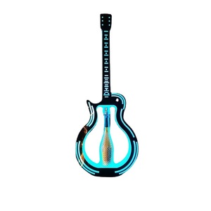 Elegante Soporte para Botellas de Vino con Forma de Guitarra, Iluminación LED, Decoración para Bar, KTV y Fiestas - Product Image 1