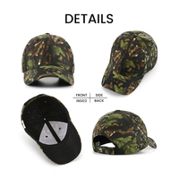 Vente en gros Casquette de baseball vintage délavée personnalisée unisexe avec motif camouflage pour la chasse en plein air