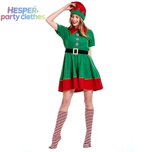 Disfraz de Duende Navideño HESPER para Adultos y Niños, Vestido de Duende para Hombre/Mujer y Traje de Ayudante de Santa Claus para Niños para Cosplay Navideño - Product Image 3