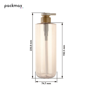 500ml 750ml Transparent PET Round Bottom <b>Shampoo</b> <b>Bottle</b> for Salon - Large Capacity Lotion Container Wholesale - Product Image 2