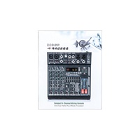 Nouvelle arrivée UX4, console de mixage audio 4 canaux, carte son Bluetooth, 99DSP/EQ/2 AUX/Groupe de sortie/USB pour studio de chant, streaming