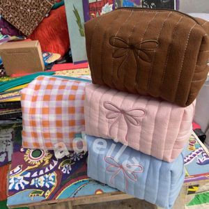 Bolsa de Maquillaje con Cierre, Diseño de Lazo, para Cosméticos, Toallas, Brochas de Maquillaje, Linda Bolsa de Viaje para Mujer - Product Image 3