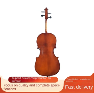 Cello d'étude léger pour <span class=keywords><strong>adulte</strong></span> débutant, avec table en épicéa brésilien, touche en ébène et dos en érable - Product Image 4