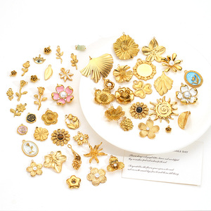 Bán buôn 18K vàng mạ thép không gỉ tự làm đồ trang sức thành phần phát hiện cho hoa lá giả ngọc trai - Product Image 2