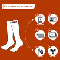 Chaussettes de compression hautes avec poche, respirantes, talon renforcé, pour le sport, la course, le cyclisme, la marche