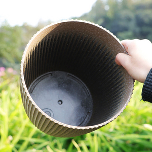 Pots de vase à fleurs pour la décoration de la maison Pots de jardinière en plastique Pot de fleur moderne rond - Product Image 5