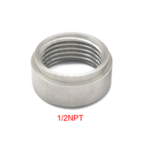 Écrou à souder en acier inoxydable 304, filetage 1/2 NPT, usiné CNC, pour installation personnalisée sur échappement automobile et moto