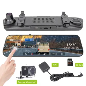 Véhicule DVR HD Vision nocturne avant et arrière 1080P Dual Stream Mirror Dash Cam avec système de suivi GPS