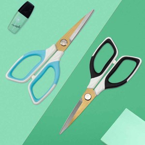 Office Scissors Stainless Steel Straight Blade Large Blue White Small Black White For Household Student Use - Product Image 2