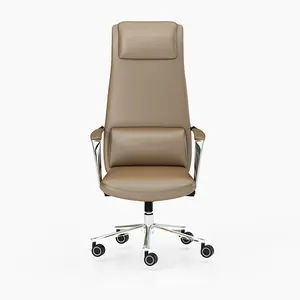 High Back Leather Ergonomic Office Chair Manager CEO Boss Executive Leather Chairs Luxury