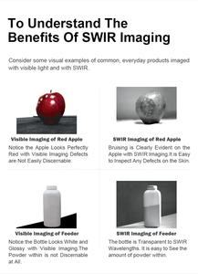 HD 1280P IMX990 <span class=keywords><strong>1</strong></span>.3MP 91fps GigE 비전 단파 적외선 400-1700nm 냉각 SWIR 카메라 안개 침투 - Product Image 6