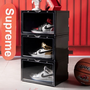 Grosir kotak sepatu led drop depan rak kotak kemasan lemari penyimpanan dengan pintu magnetik untuk kotak pria - Product Image 5