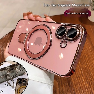 เคสโทรศัพท์มือถือแบบมีขาตั้งแม่เหล็กเคลือบผิวแบบนุ่ม มองไม่เห็น สำหรับ <span class=keywords><strong>iPhone</strong></span> 17 16 15 14 13 12 11 Pro Max ป้องกันรอบด้าน - Product Image 4