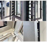Maison personnalisée Fenêtre moderne en alliage d'aluminium isolée à double vitrage Verre horizontal pour écran en acier inoxydable