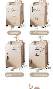Mueble <span class=keywords><strong>de</strong></span> Almacenamiento Pequeño <span class=keywords><strong>y</strong></span> Moderno para el Lado <span class=keywords><strong>de</strong></span> la Cama, con Cerradura Multifuncional <span class=keywords><strong>y</strong></span> Escritorio en la Cabecera - Product Image 6