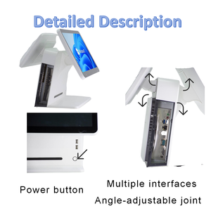 Système de point de vente tout-en-un, écran tactile capacitif, <span class=keywords><strong>caisse</strong></span> enregistreuse, double système d'exploitation Windows et Android, terminal de point de vente 15,6 pouces, écran 11,6 pouces - Product Image 3