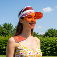 Casquette Visière PVC Personnalisée Anti-UV avec Logo, Chapeau de Plage Pare-Soleil pour Femmes et Hommes, Promotion Publicitaire, Casquette d'Équipe Touristique