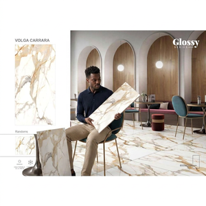 Luxury Cream Full Body Glossy Porcelain Tiles 60x120cm Premium Interior Flooring for Modern Buildings - Product Image 4