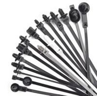 Attache-câble autobloquante X151 à pied long, type sapin, 5.1*235mm, en nylon, épaisseur de plaque 0.6-6mm, diamètre de trou 6.1-7mm, résistance au feu