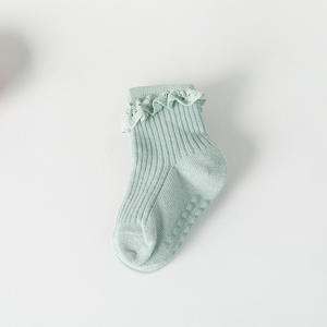 Personnaliser en dessinant M nouveau-né bébé dentelle nœud princesse chaussettes filles infantile printemps et automne bébé coton chaussettes filles - Product Image 4