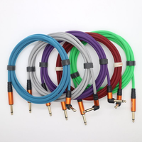 Câbles de connexion audio de guitare blindés en cuivre mono mâle à mâle 6m personnalisés OEM