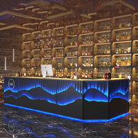 Comptoir de bar de restaurant de haute qualité sur mesure comptoir de caisse de réception moderne et luxueux pour club, bar