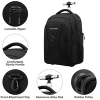 Sac à dos d'affaires de grande capacité pour hommes, valise étanche, sac roulant pour ordinateur portable