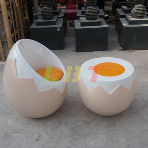 Libit Egg Shape <b>Chair</b> Fiberglass <b>Childrens</b> Fun Seat Waiting <b>Chair</b> Durable Customizable - Product Image 2