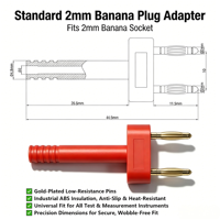 Prise de court-circuit premium pas de 10 mm, fiche banane plaquée or 2 mm, prise ABS avec trou de queue de 2 mm, trois couleurs, raccord de test électronique