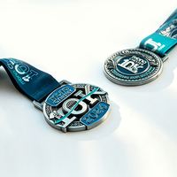 Médaille de sport personnalisée HyperCrafts en métal et zinc, émail souple découpé, pour marathon, course à pied, course en forêt, alpinisme, souvenir