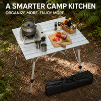 Table pliante moderne en alliage d'aluminium, bureau portable multifonctionnel pour le jardin, le camping et les pique-niques en plein air